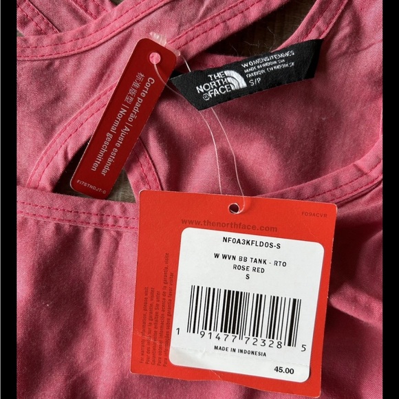 The North Face TNF Woven BB Tank Women’s Small Pink Red NEW $45 Outdoor Logo - Picture 5 of 8